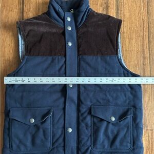 Men's Blue and Brown Vest